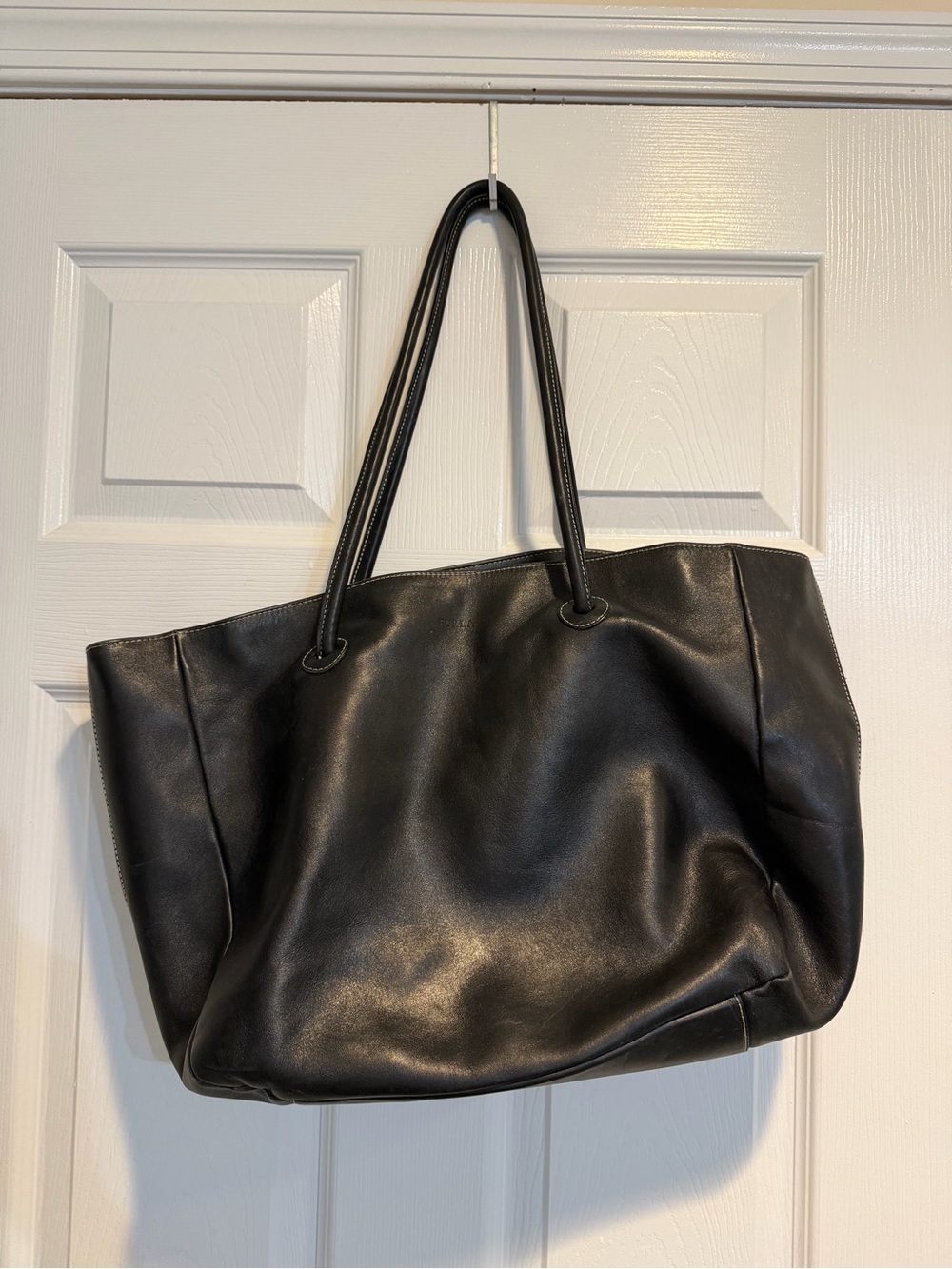 Furla Black Leather Tote Bag